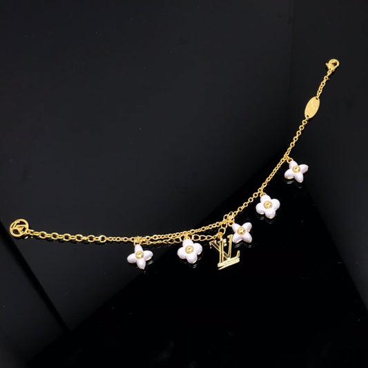 [Okajuri Jewelry]LOGO 6 MOTIF STAR AND SUN GOLD BRACELET