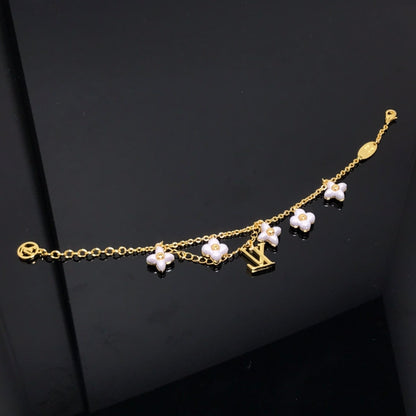 [Okajuri Jewelry]LOGO 6 MOTIF STAR AND SUN GOLD BRACELET