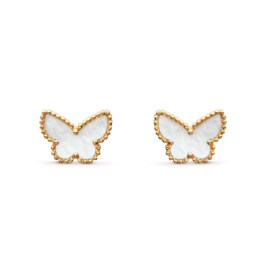 [Okajuri Jewelry]SWEET BUTTERFLY MOP EARSTUDS