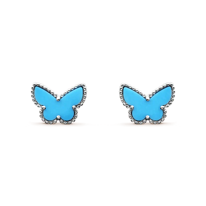 [Okajuri Jewelry]BUTTERFLY TURQUOISE EARRINGS SILVER