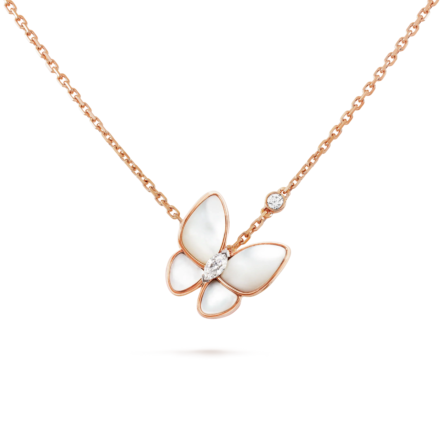 [Okajuri Jewelry]BUTTERFLY MOP DIAMOND NECKLACE
