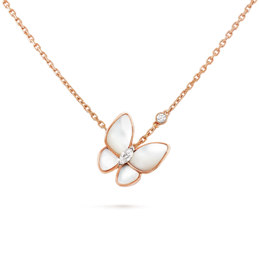 [Okajuri Jewelry]BUTTERFLY MOP DIAMOND NECKLACE