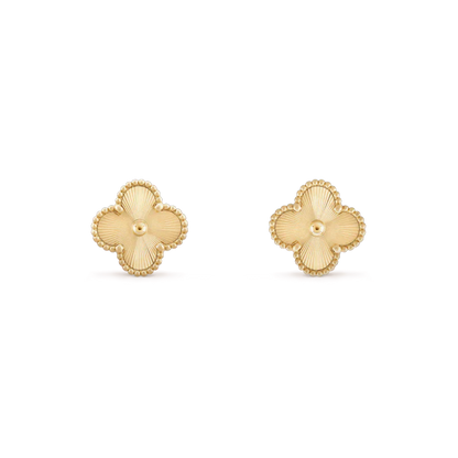 [Okajuri Jewelry]CLOVER MINI 9.5MM LASER EARRINGS