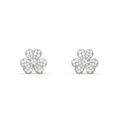 [Okajuri Jewelry]CLOVER COMOS DIAMOND EARRINGS SILVER
