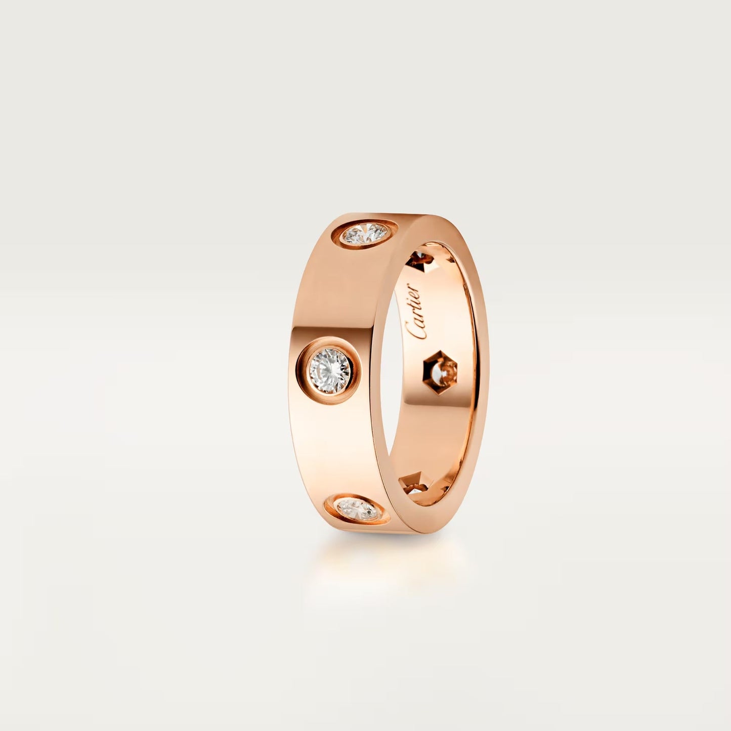 [Okajuri Jewelry] LOVE 5.5MM 6 DIAMOND RING