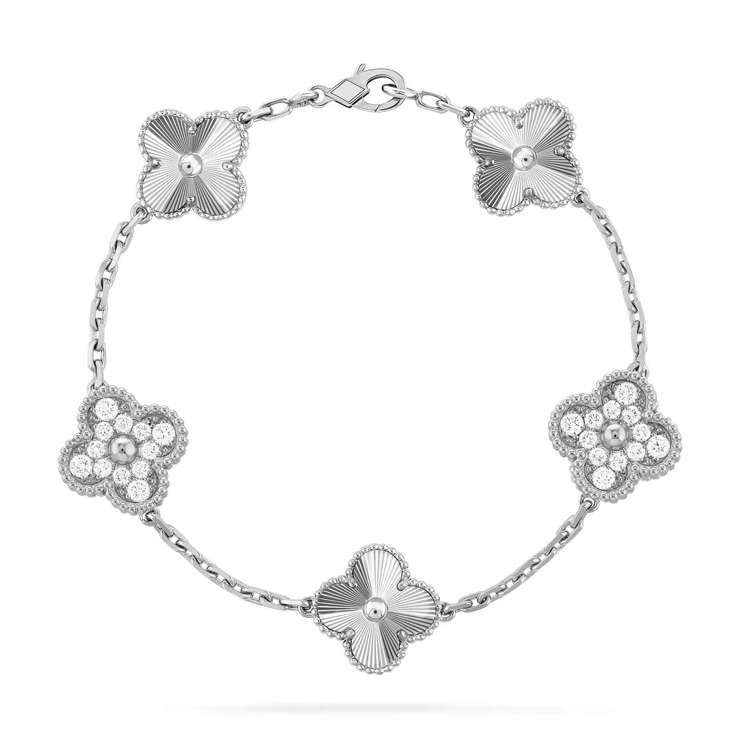 [Okajuri Jewelry]  CLOVER 5 MOTIF LASER BRACELET COLLECTION
