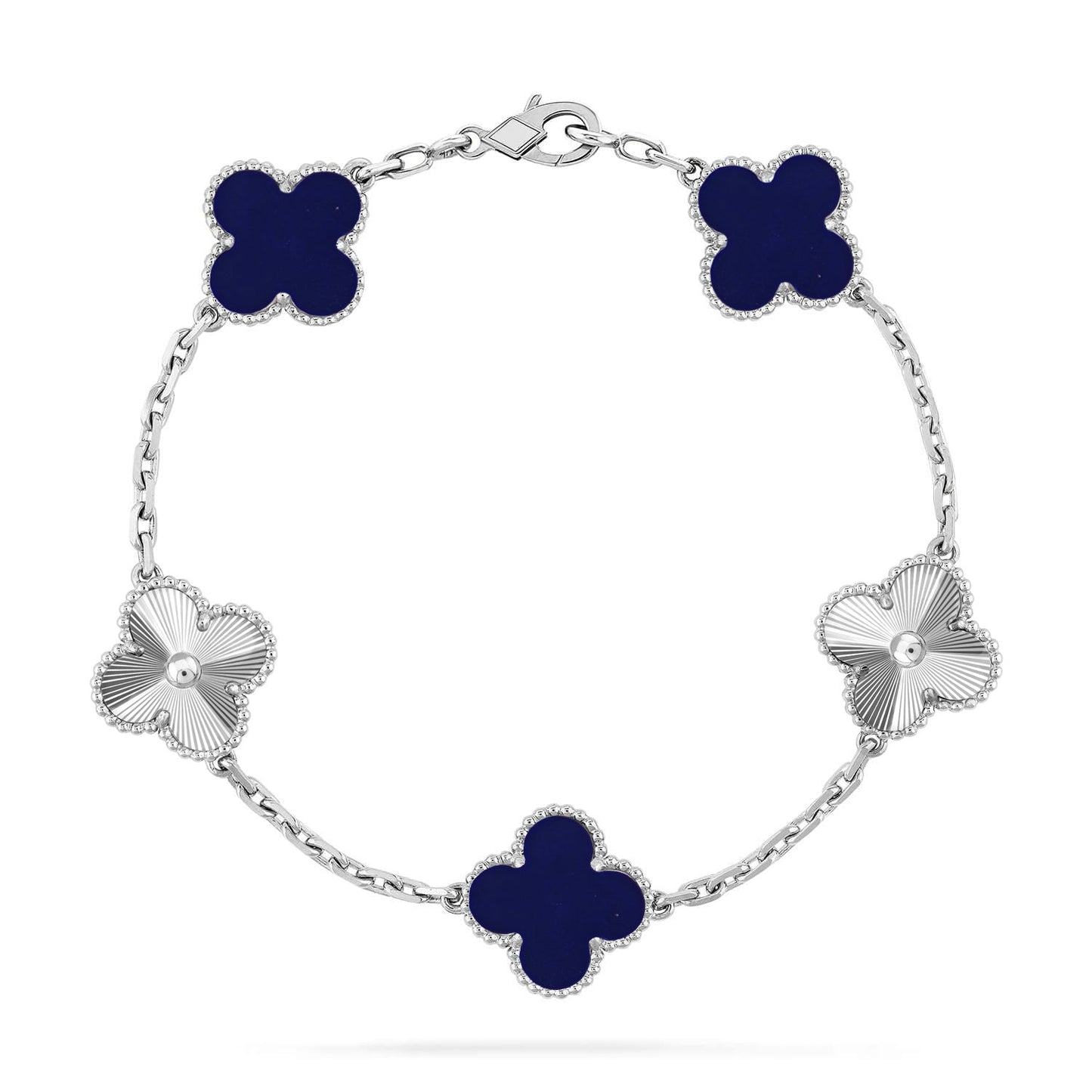 [Okajuri Jewelry] CLOVER 5 MOTIF LAPIS LAZULI BRACELET COLLECTION