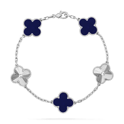 [Okajuri Jewelry] CLOVER 5 MOTIF LAPIS LAZULI BRACELET COLLECTION
