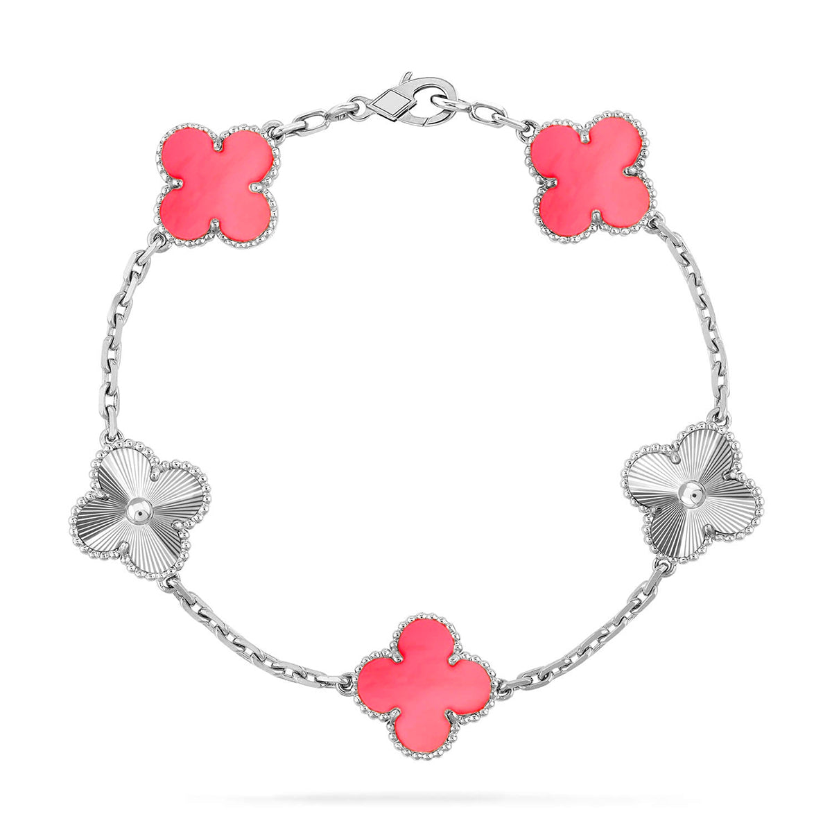 [Okajuri Jewelry] CLOVER 5 MOTIFS  PINK MOP BRACELET COLLECTION