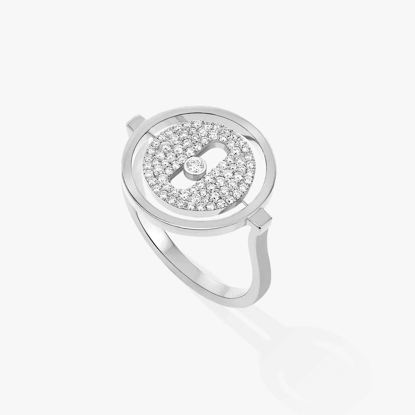 [Okajuri Jewelry]LUCKY MOVE PAVED SILVER DIAMOND RING