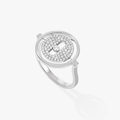 [Okajuri Jewelry]LUCKY MOVE PAVED SILVER DIAMOND RING