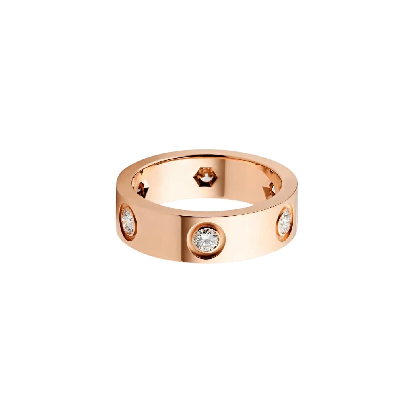 [Okajuri Jewelry] LOVE 5.5MM 6 DIAMOND RING