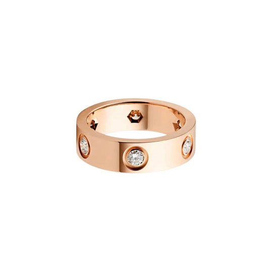 [Okajuri Jewelry] LOVE 5.5MM 6 DIAMOND RING