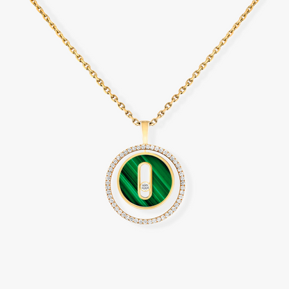[Okajuri Jewelry]LUCKY MOVE 1 DIAMOND MALACHITE GOLD DIAMOND NECKLACE