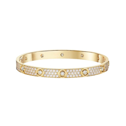 [Okajuri Jewelry] LOVE BRACELET 6.1MM DIAMOND-PAVED 10 BIG DIAMONDS