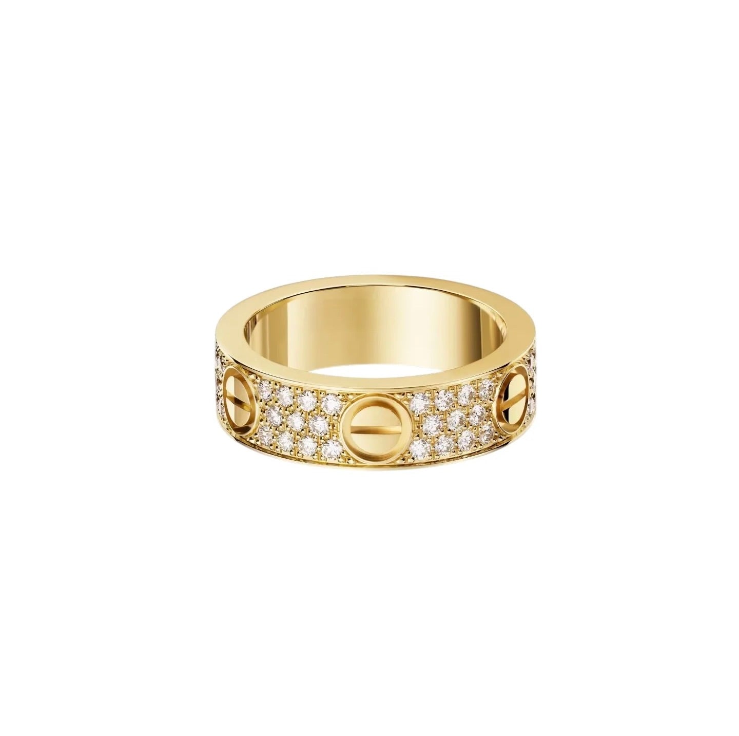 [Okajuri Jewelry] LOVE RING 5.5MM DIAMONDS PAVED