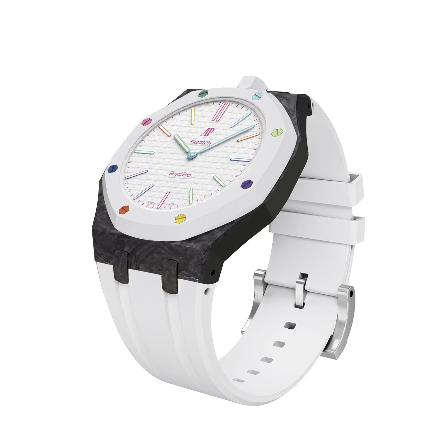 Royal Oak Pop Exclusive Carbon‑fiber Case & Silicone Strap