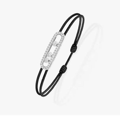 [Okajuri Jewelry]Messika Care(s) pink cord pavé bracelet