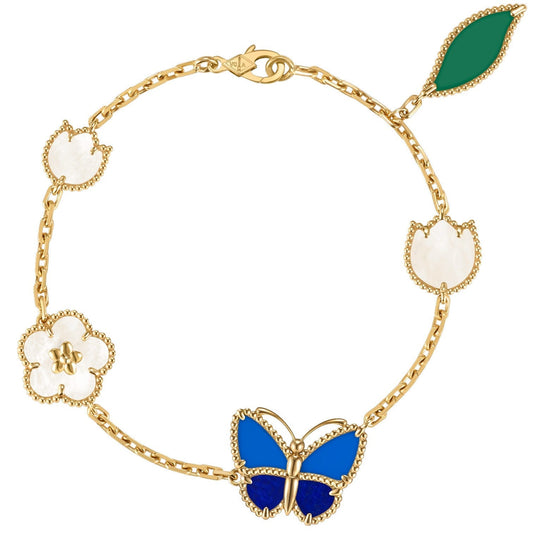 [Okajuri Jewelry]LUCKY SPRING BUTTERFLY 5 MOTIF BRACELET