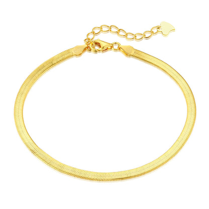 [Okajuri Jewelry]Flat Snake Bone Chain Blade Necklace