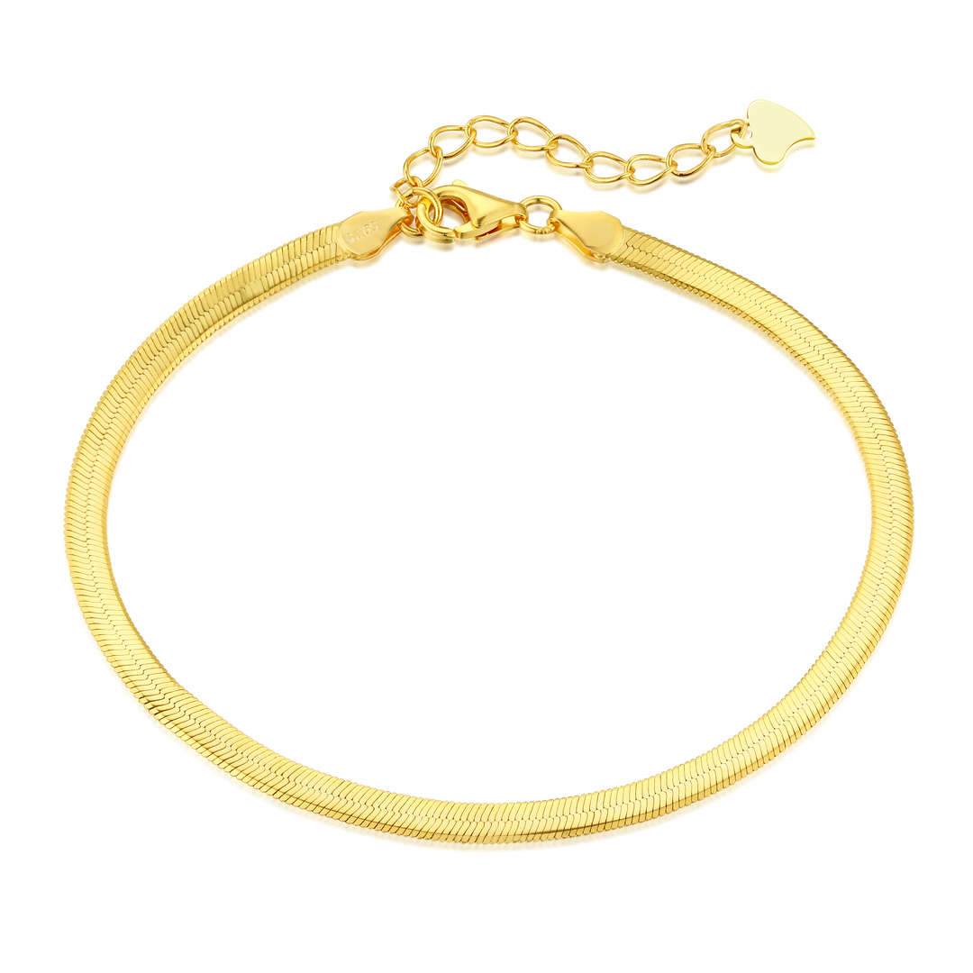 [Okajuri Jewelry]Flat Snake Bone Chain Blade Necklace