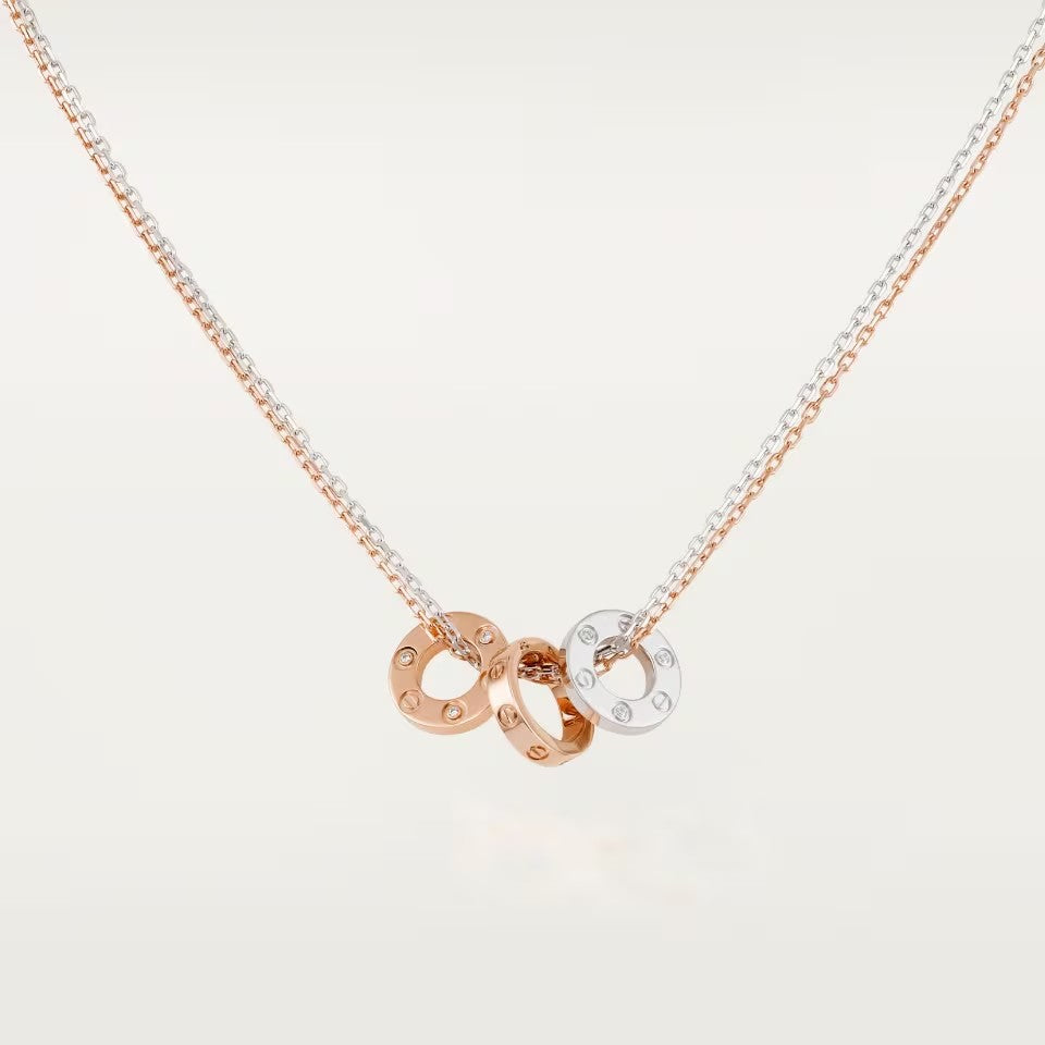 [Okajuri Jewelry] LOVE 6 DIAMOND PENDANT NECKLACE