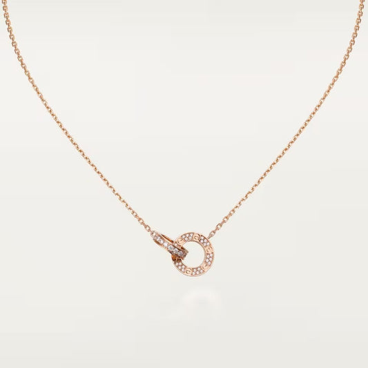 [Okajuri Jewelry] LOVE  FULL DIAMOND PENDANT NECKLACE