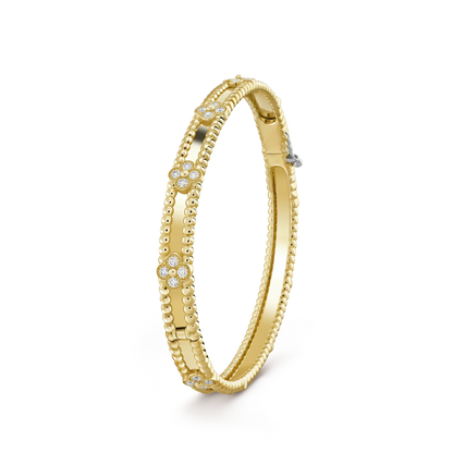 [Okajuri Jewelry]CLOVER BRACELET 4MM DIAMONDS