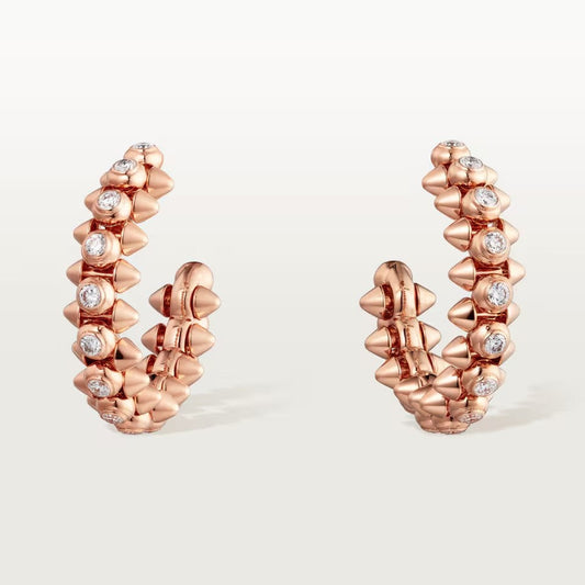 [Okajuri Jewelry] CLASH FULL DIAMOND MEDIUM EARRINGS