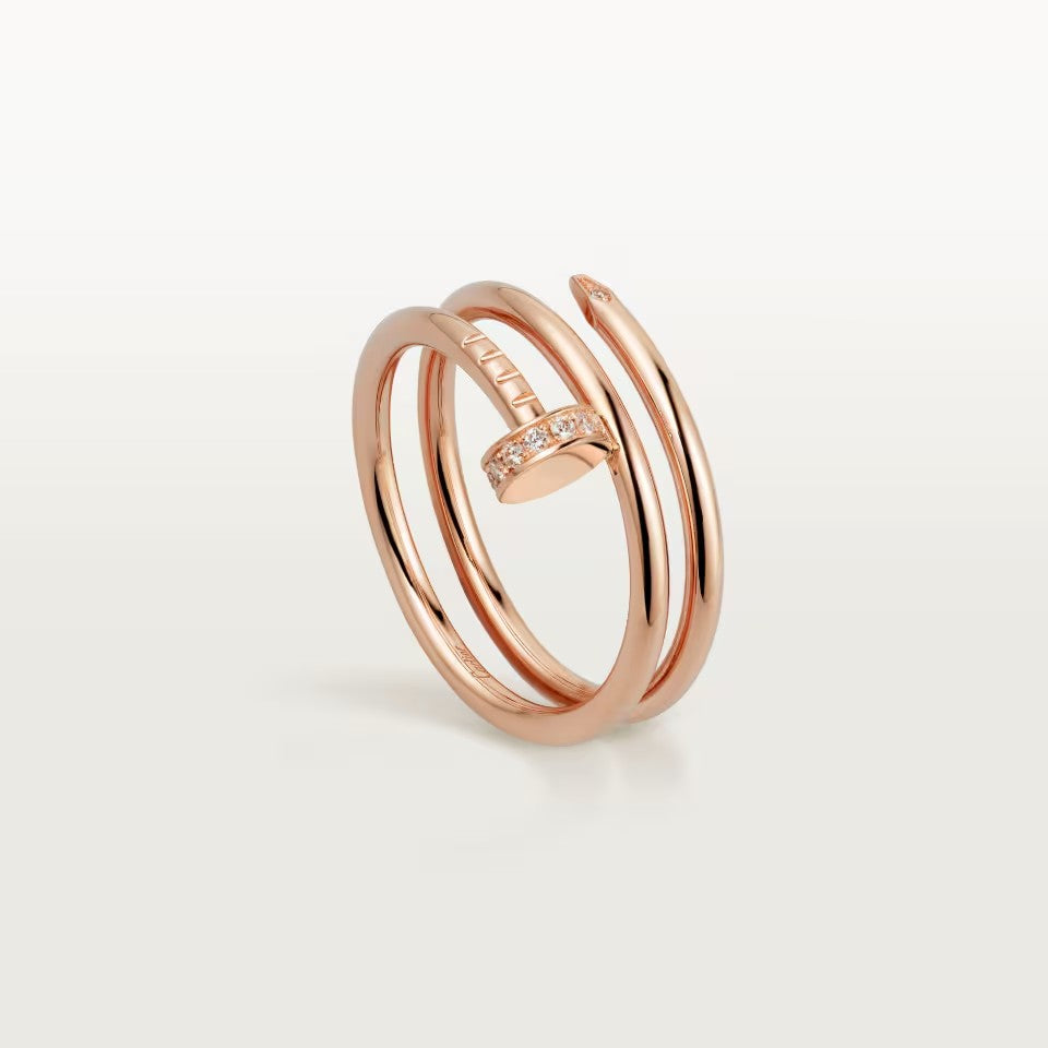 [Okajuri Jewelry] JUSTE RING 4.8MM HALF DIAMOND