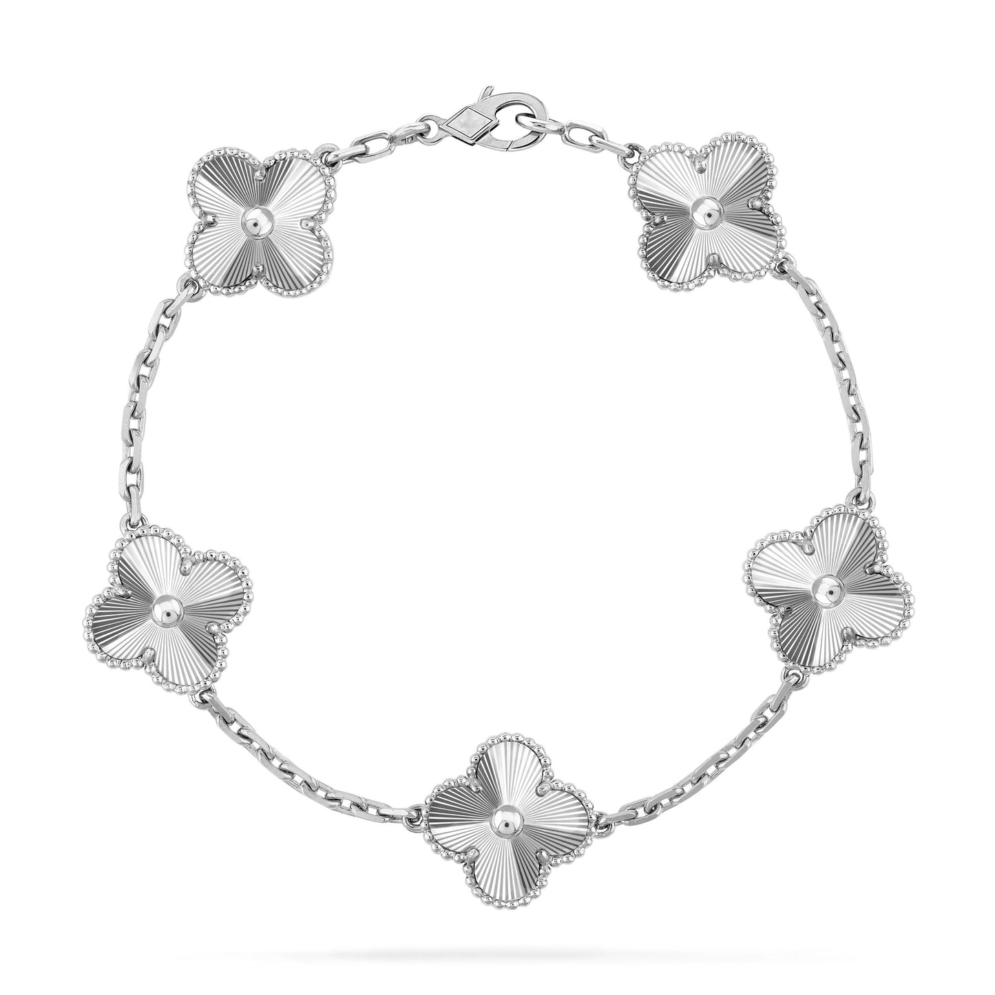 [Okajuri Jewelry]CLOVER SILVER 5 MOTIFS BRACELET