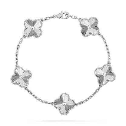 [Okajuri Jewelry]CLOVER SILVER 5 MOTIFS BRACELET