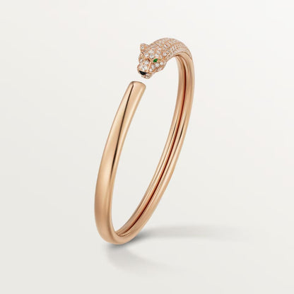 [Okajuri Jewelry] PANTHERE HALF DIAMOND OPEN BRACELET