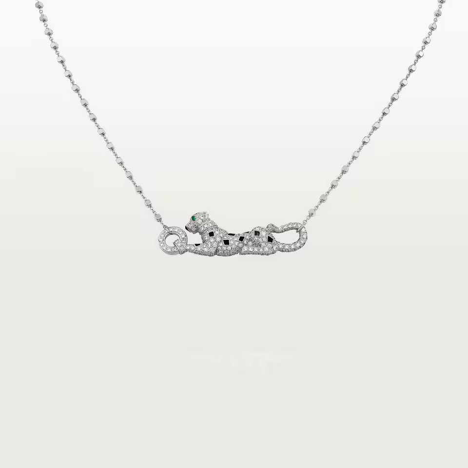 [Okajuri Jewelry] PANTHERE PAVED DIAMOND NECKLACE