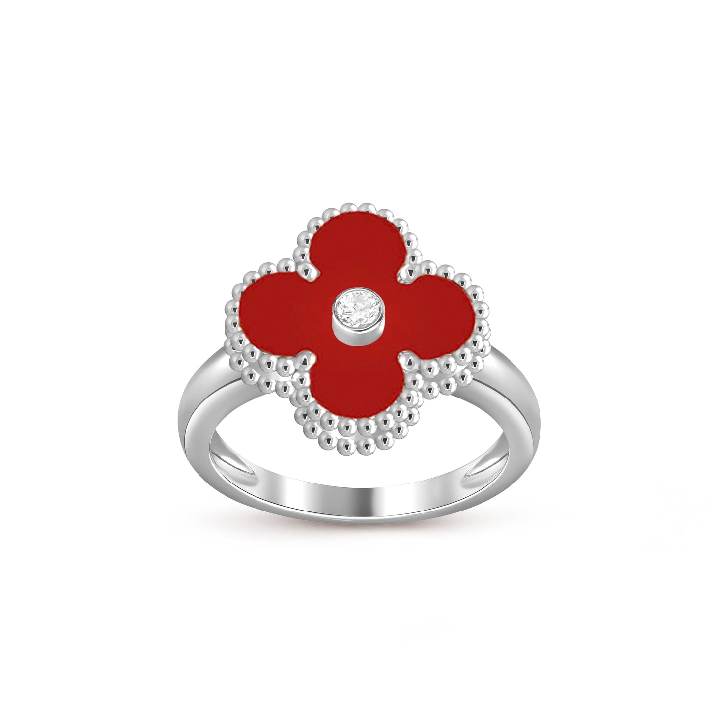 [Okajuri Jewelry] CLOVER SILVER DIOMND RING COLLECTION