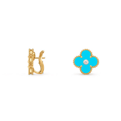 [Okajuri Jewelry] CLOVER 15MM MOP DIAMOND EARRINGS COLLECTION