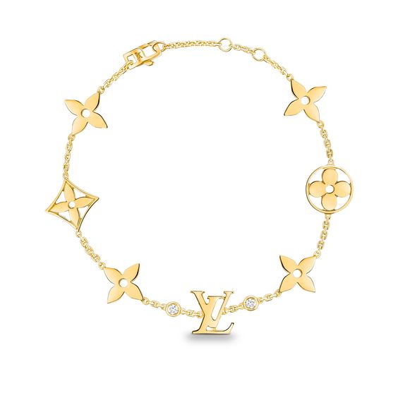 [Okajuri Jewelry]STAR AND SUN 7 MOTIFS GOLD BRACELET