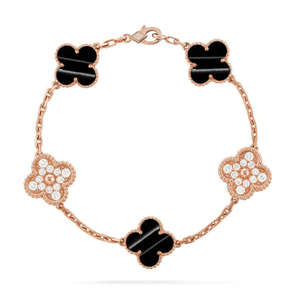 [Okajuri Jewelry]  CLOVER 5 MOTIF PULSAR STONE BRACELET COLLECTION