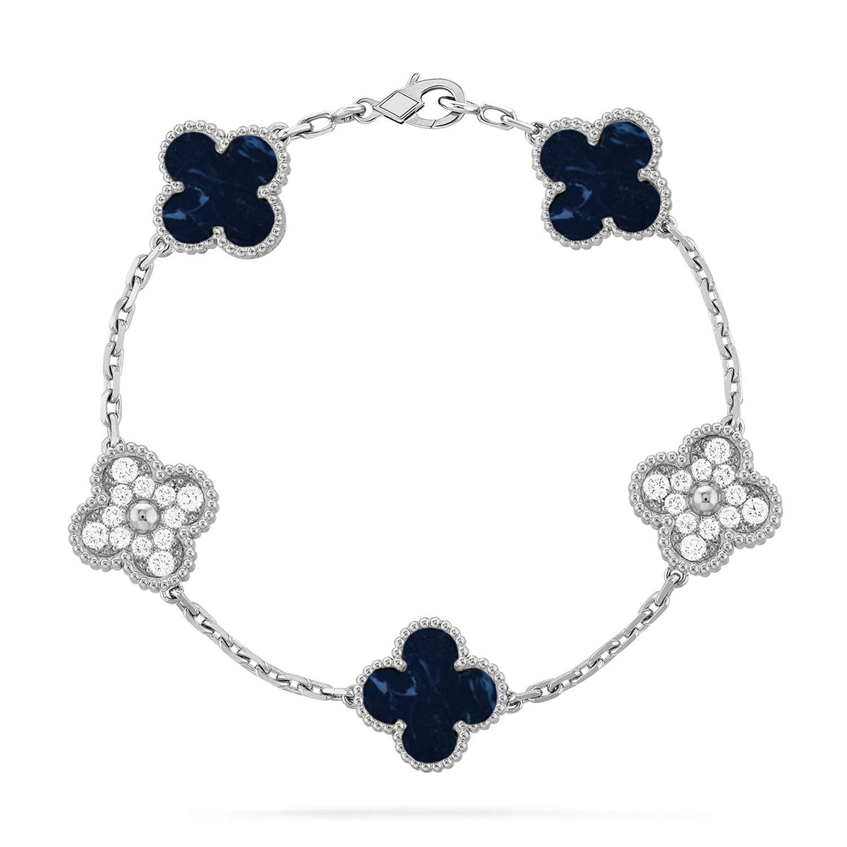 [Okajuri Jewelry]CLOVER 5 MOTIF PIETERSITE BRACELET COLLECTION