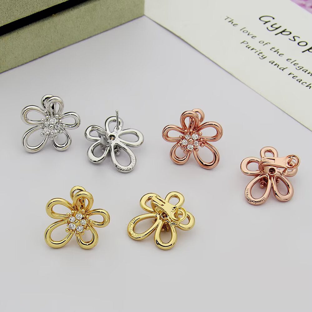 [Okajuri Jewelry] FLOWERLACE EARRING 5 DIAMONDS