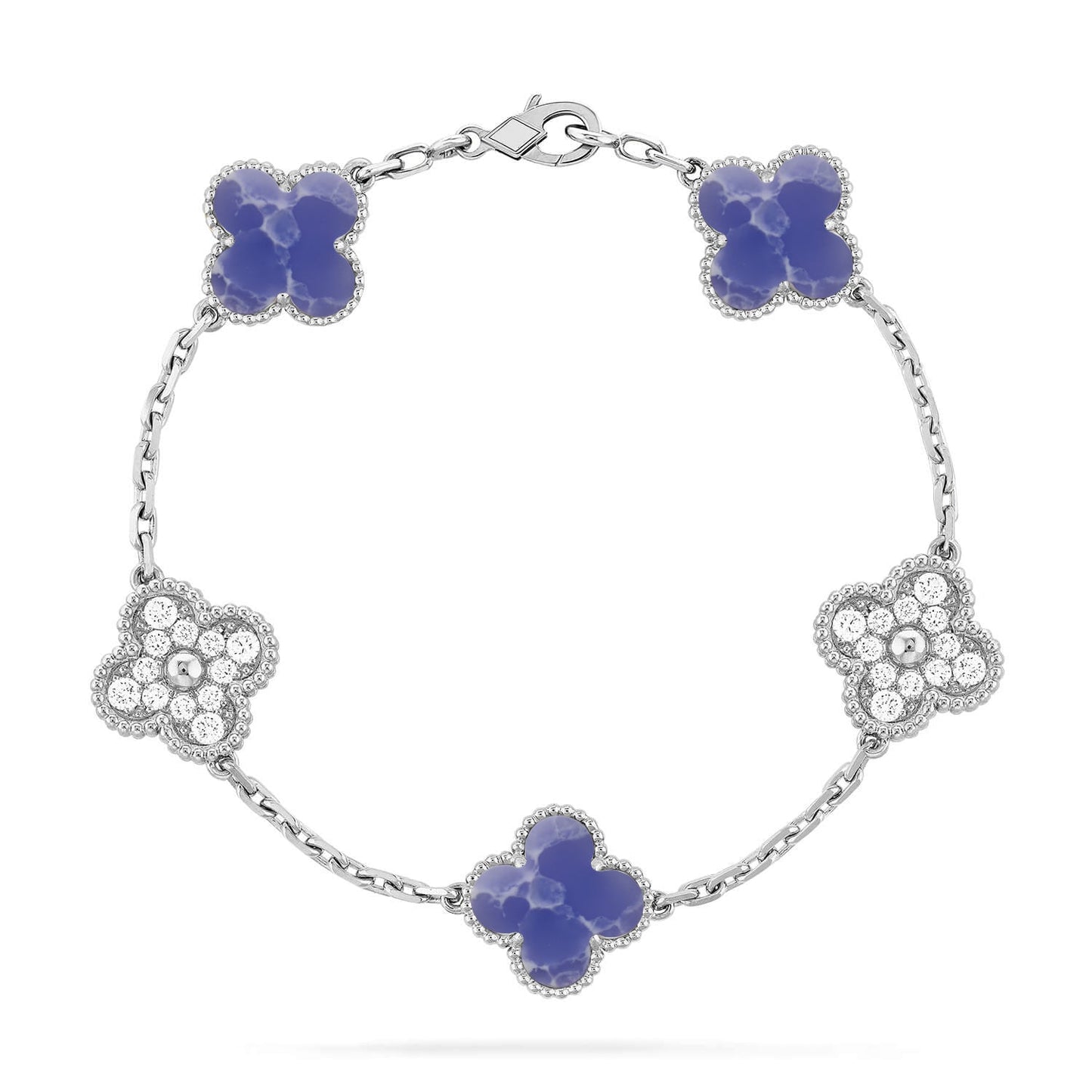 [Okajuri Jewelry] CLOVER 5 MOTIF BLUE VEINS BRACELET COLLECTION