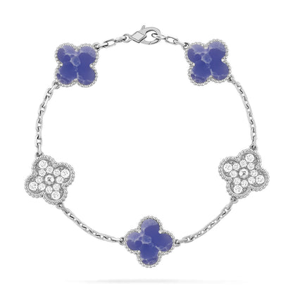 [Okajuri Jewelry] CLOVER 5 MOTIF BLUE VEINS BRACELET COLLECTION