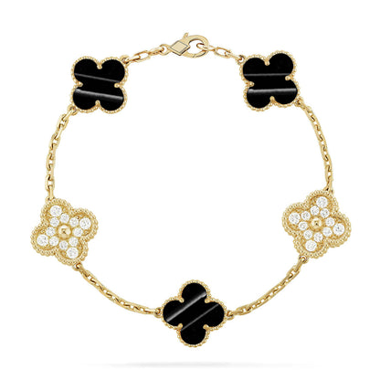 [Okajuri Jewelry]  CLOVER 5 MOTIF PULSAR STONE BRACELET COLLECTION