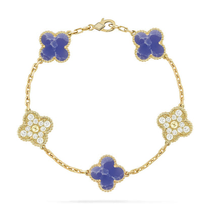 [Okajuri Jewelry] CLOVER 5 MOTIF BLUE VEINS BRACELET COLLECTION