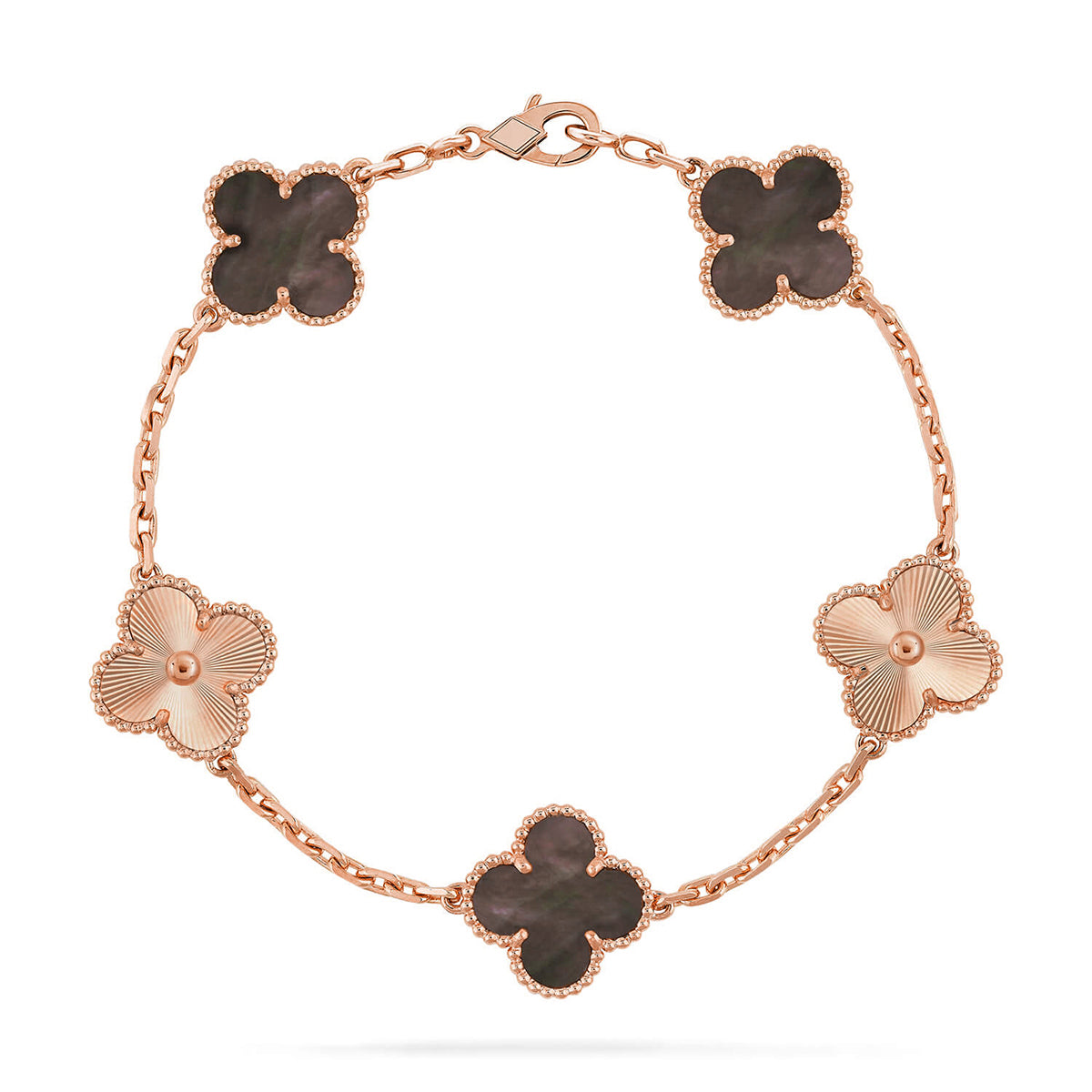 [Okajuri Jewelry] CLOVER 5 MOTIF GRAY MOP BRACELET COLLECTION