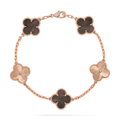 [Okajuri Jewelry] CLOVER 5 MOTIF GRAY MOP BRACELET COLLECTION