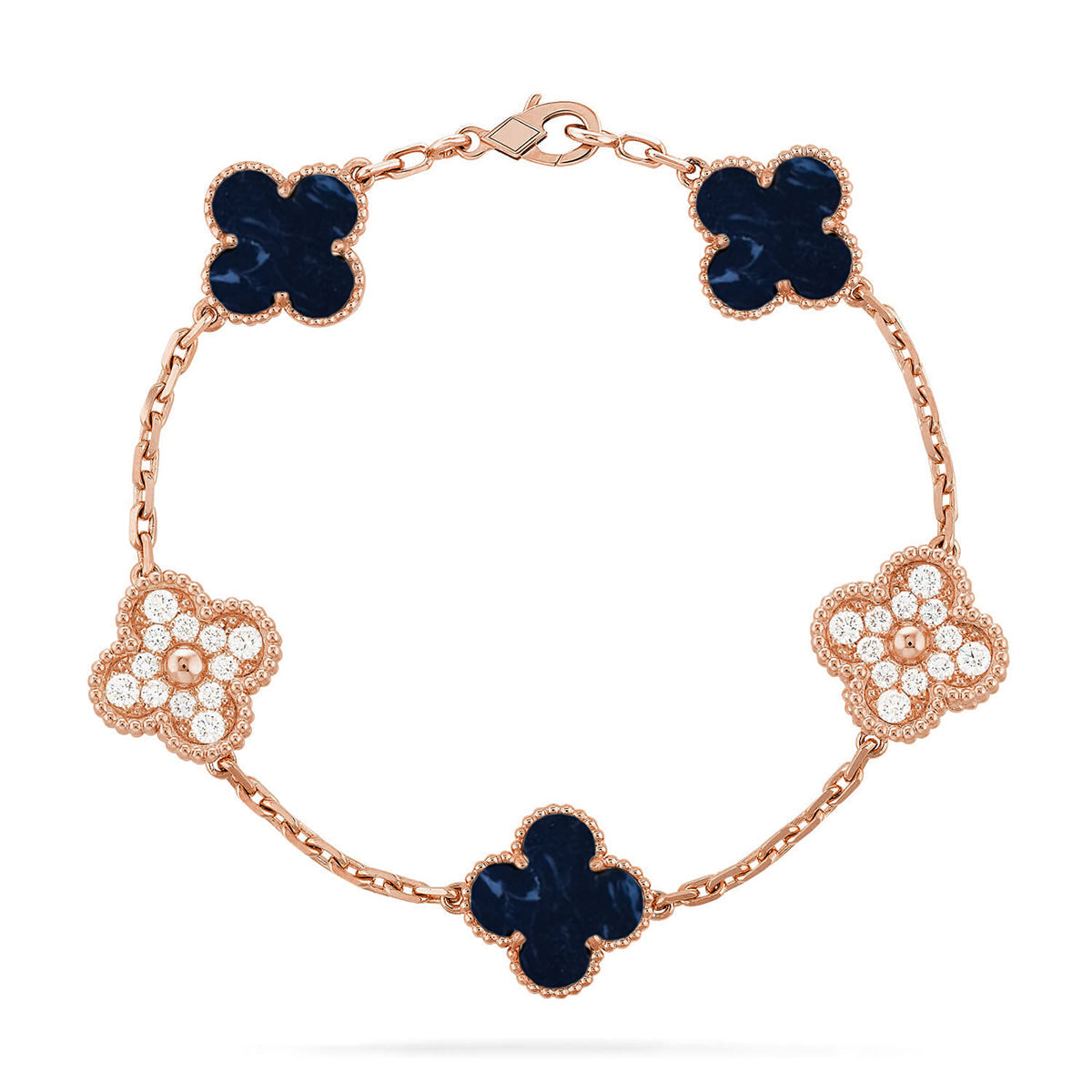 [Okajuri Jewelry]CLOVER 5 MOTIF PIETERSITE BRACELET COLLECTION