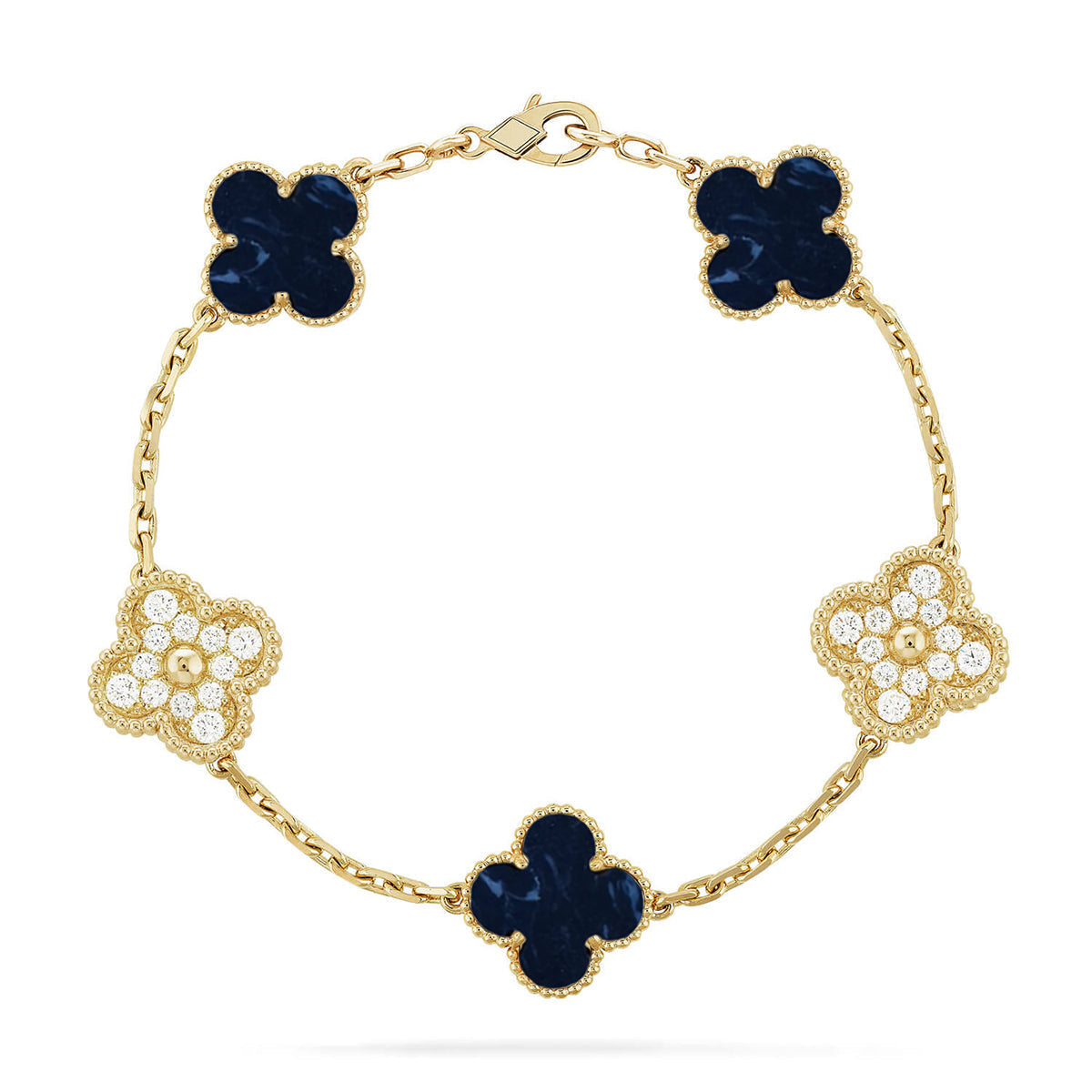 [Okajuri Jewelry] CLOVER 5 MOTIF PIETERSITE BRACELET COLLECTION