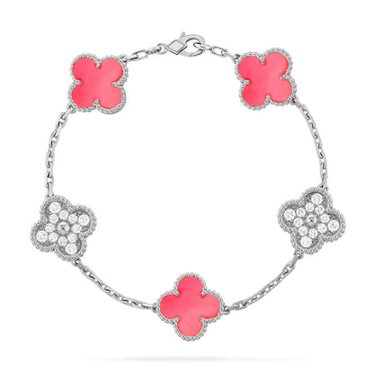 [Okajuri Jewelry]  CLOVER 5 MOTIFS  PINK MOP BRACELET COLLECTION