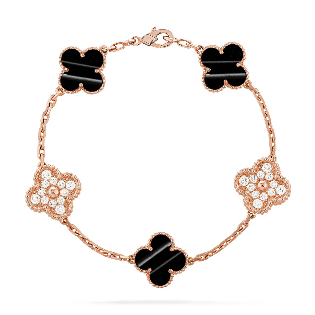 [Okajuri Jewelry] CLOVER 5 MOTIF PULSAR STONE BRACELET COLLECTION